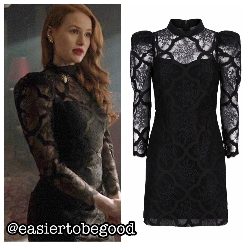 ASO Cheryl blossom Riverdale Sandro Coeur dress FR 38
